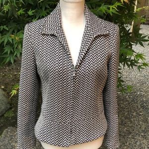 Women’s Emma James brown and cream colored jacket. Size 8.